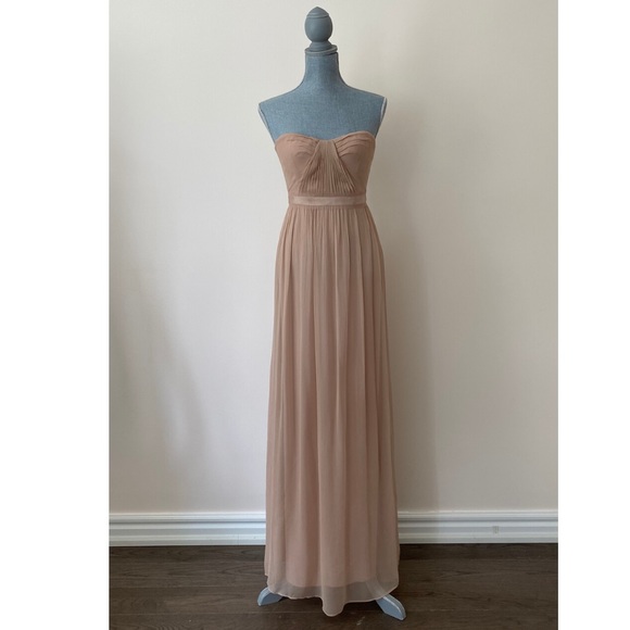 BCBGMaxAzria Amber Cascade Dress in Antique Blush - Picture 5 of 11